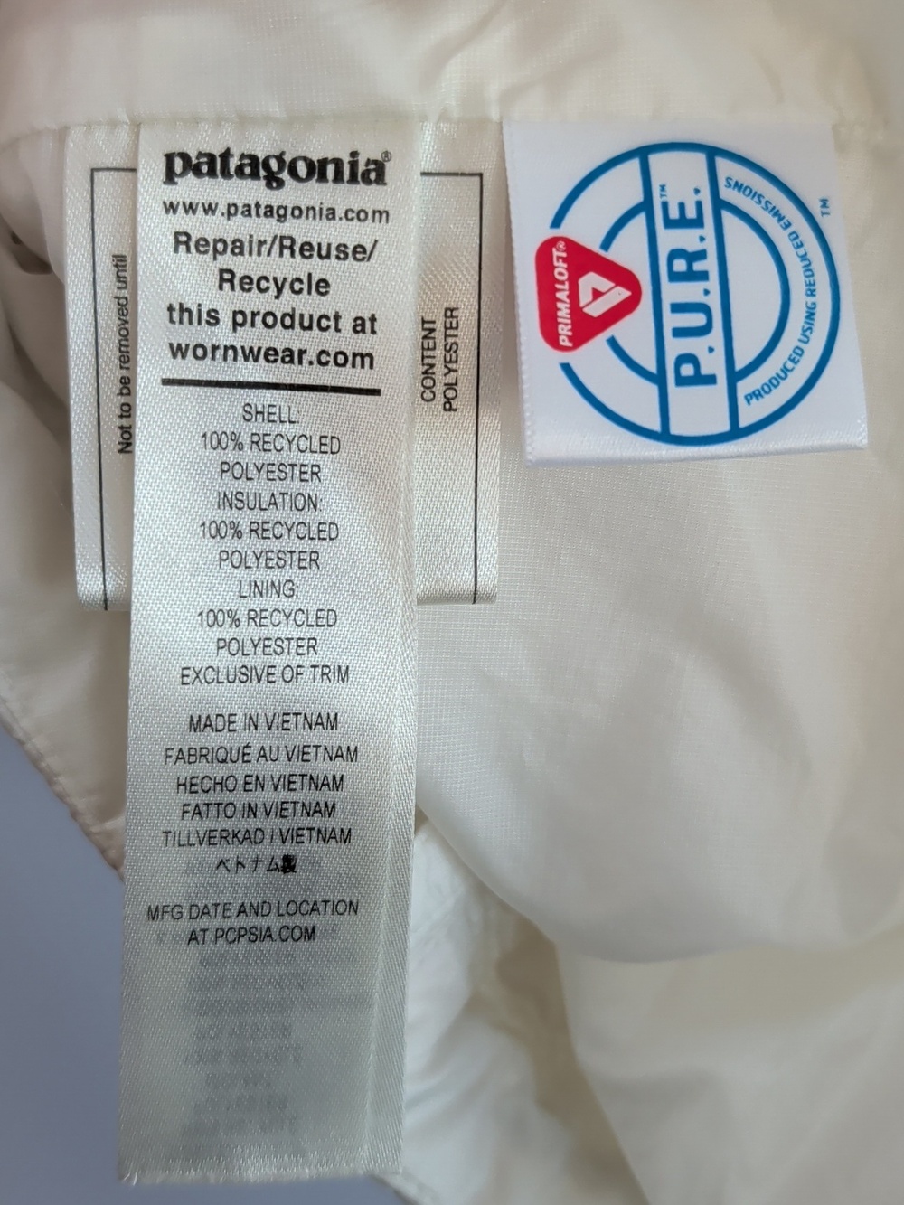 Patagonia Nano Puff White Quilted Women’s Insulated Vest - Picture 7 of 8